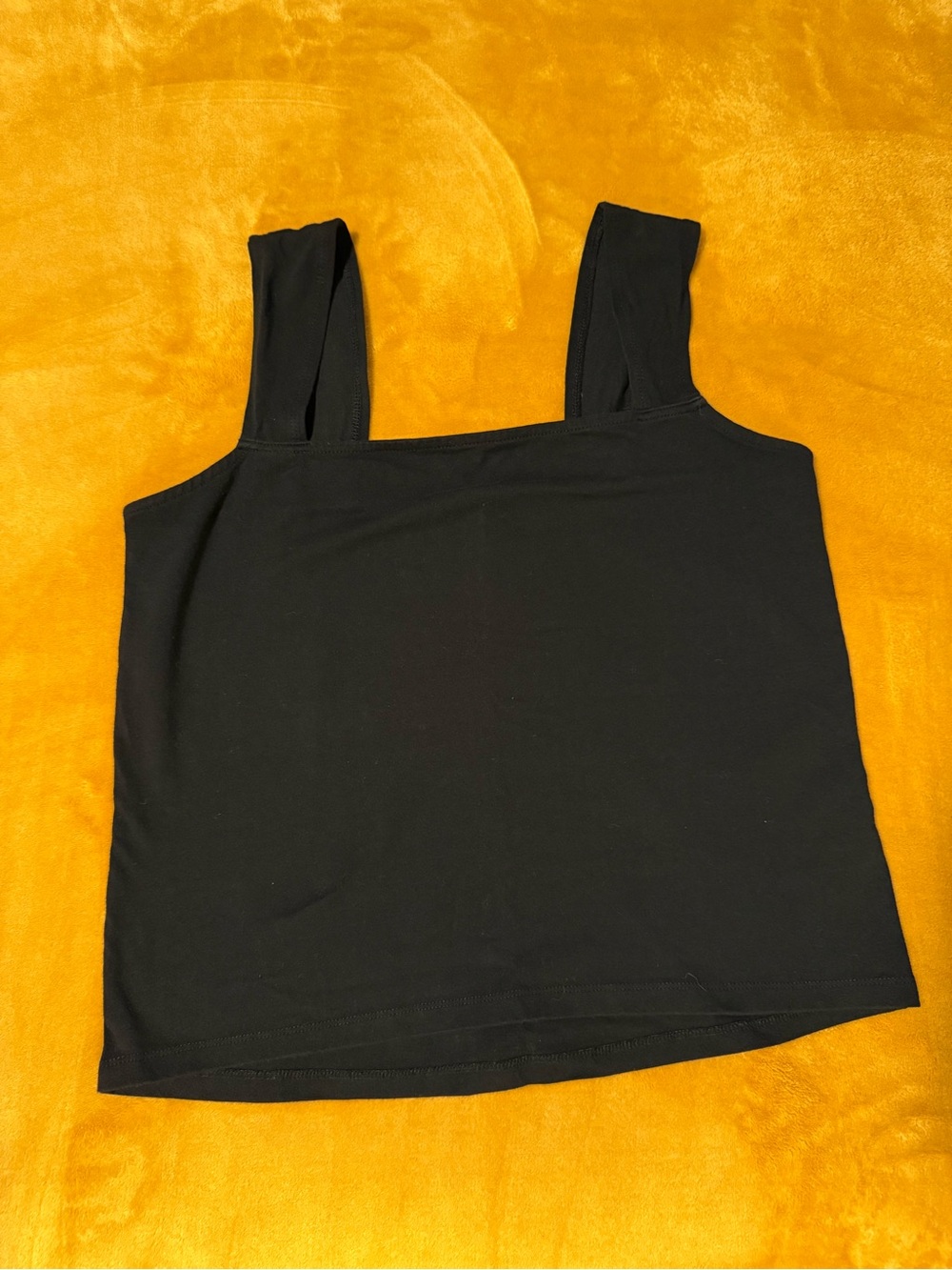 torrid Black Square-Neck Tank with Wide Straps